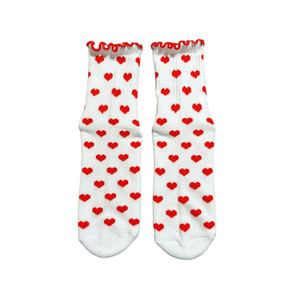 ODM Custom Pilates <b>Grip</b> <b>Socks</b> Women Anti-Slip Cotton Crew Disposable Eco-Friendly Heart Ruffles Vietnam Manufacturer - Product Image 5