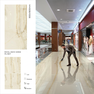 Carreaux de céramique 90x180cm Marfil Beige Rustique 9mm Faux Marbre Carreaux de porcelaine émaillée pour sol et mur - Product Image 4
