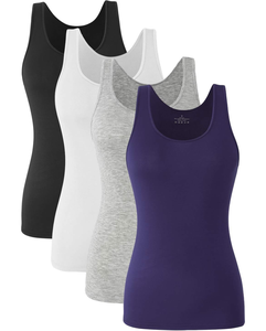Camiseta sin mangas de algodón suave para mujer, estilo racerback, ajuste ceñido, informal, para verano, lisa, personalizable con estampado. - Product Image 1