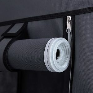 Armadio Portatile Pieghevole in Plastica Grigio da 67 Pollici, Montaggio Rapido e Semplice con Tessuto Non Tessuto e Asta Appendiabiti - Product Image 4