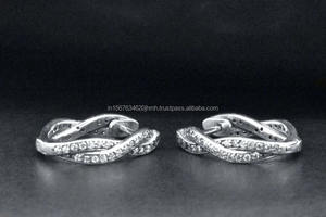 Pendientes de diamantes cultivados en laboratorio redondos de oro de 14kt certificados por IGI/GIA, joyería de boda de plata esterlina, Idea de regalo perfecta - Product Image 3