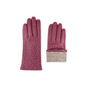 Gants en cuir véritable à mi-poignet avec accents de cristaux cloutés, durables, de haute qualité, respirants et personnalisables - Product Image 6