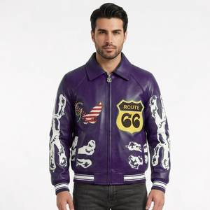 Veste de baseball en toile brodée avec logo personnalisé en chenille, grande taille, vente chaude en gros d'usine, pour homme - Product Image 4