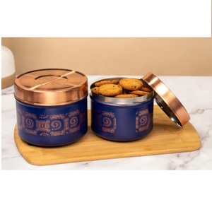 Classic Style Enamel Metal Storage Canisters Top Trending Product Home Kitchenware Decorative At Reasonable Price <b>Jar</b> - Product Image 1