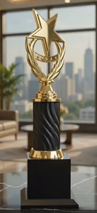 Trophée moderne en métal moulé sous pression avec finition chromée, forme ronde, design portable pour récompenses sportives, gravure personnalisée - Product Image 6