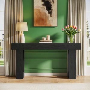 63-Inch Wooden Rectangular <b>Console</b> <b>Table</b> for Behind the Couch Placement - Product Image 5