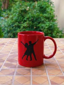 Golden print ceramic mug multicolor - Product Image 2