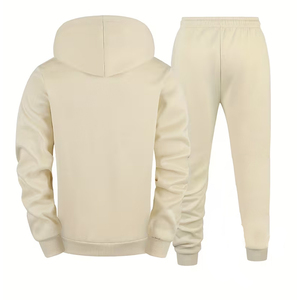 Sweat-shirt à capuche en coton/noir polaire avec pantalon de survêtement pour homme, ensembles de survêtements personnalisés pour homme, survêtements de haute qualité pour homme - Product Image 2