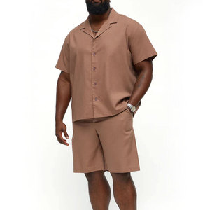 Nouvelle Collection – Ensemble Décontracté Homme Été : T-shirt Manches Courtes Tricoté Respirant et Short Uni avec Logo Personnalisable – Vente Flash - Product Image 1