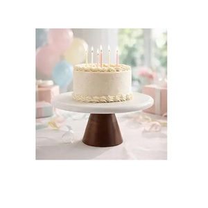 Base redonda para pastel de mármol negro, estilo vintage, decorativa para bodas, fiestas de cumpleaños, mesas de comedor y eventos. - Product Image 3