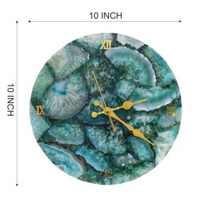 Natural Agate Stone Wall <b>Clock</b> Handcrafted Luxury Wall Décor with Prosperity Positive Energy Vibes - Product Image 3