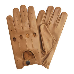 Gants de conduite en cuir respirants, antidérapants, légers, style course, pour la moto et les voyages - Product Image 2