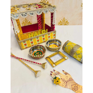 Set Artesanal para la Ceremonia Haldi para Bodas Indias, Decoración Étnica para Bodas, Accesorios Festivos, Set de Regalo al por Mayor - Product Image 3