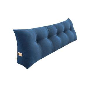 Almohada Triangular Azul de 100 cm, Cojín de Apoyo para Leer en la Cama, Respaldo para Dormir y Relajarse - Product Image 2