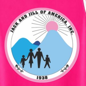 เสื้อกล้ามบาสเก็ตบอลปักลายตราสัญลักษณ์ Hot Pink Jack & Jill คอวี แขนกุด แต่งขอบสีขาว สำหรับผู้หญิง - Product Image 3