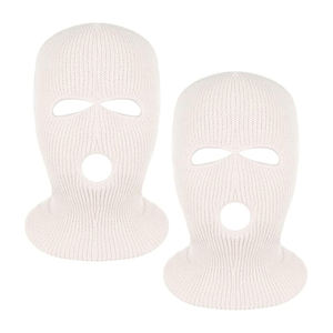 Balaclava unisexe rouge en tricot respirant et imperméable, masque facial à 3 trous, masque intégral pour le ski, taille adulte 56-58 cm - Product Image 5