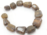Boulder Opal Multi-Fire Glatt Polierte Nugget-Perlen Lose Braune Edelsteine Strang Zertifiziert von Drittanbietern Australien Großhandelspreis
