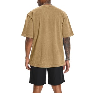 T-shirt Homme Oversize 100% Coton Qualité Premium 2026, Lavage Acide, Coupe Longue, Manches Courtes, Col Rond, Uni, Style Streetwear - Product Image 2