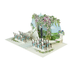 การ์ดเชิญงานแต่งงานแบบป๊อปอัพ3D งานฝีมือที่น่ารัก | การ์ดเชิญกระดาษโรแมนติกแบบกำหนดเองสำหรับวันแต่งงาน - Product Image 3