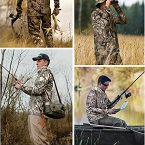 Premium <b>Men's</b> Hunting <b>Camo</b> Sleeve <b>Hoodie</b> | Performance Outdoor Pullover Sweatshirt with Contrast Body - Product Image 5