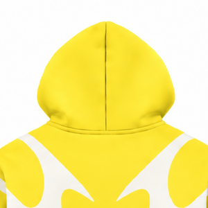 Lemon Yellow Contrast Panel Zip Up Hoodie Men Streetwear Full Zipper Long Sleeve Casual <b>Fleece</b> <b>Hooded</b> <b>Jacket</b> With Pockets - Product Image 4