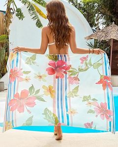 Women Breathable Chiffon Sheer Beach Cover Up Swimsuit <b>Sarong</b> - Product Image 2