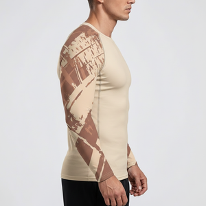 Wholesale Sun Protection Clothing Compression Shirt Rashguard Fully Sublimated Long Sleeve Custom Surf Bjj Rash Guard for Men - Product Image 3