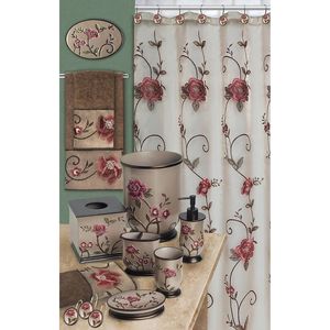 Ensemble de 3 serviettes de bain et de toilette au design floral moderne, classique et contemporain – Décoration de salle de bain unique et magnifique - Product Image 3