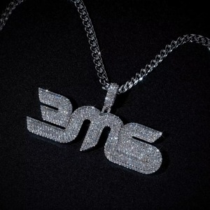 Iced Out Moissanite <b>Pendant</b> 925 <b>Silver</b> Letter Name Charms Hip Hop Style Jewelry Everyday Wear <b>Pendant</b> <b>Initial</b> Letter <b>Pendant</b> - Product Image 4