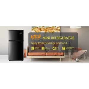 3.5Cu.Ft Mini-frigo compatto 2 porte con termostato a 7 livelli con ripiani rimovibili per la cucina dormitorio appartamento o Bar - Product Image 2