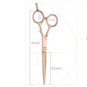 Professional Luxury Stainless Steel <b>Mirror</b> Polished Barber Scissors Adjustable Tension Screw <b>Lightweight</b> Design Reasonable Price - Product Image 5