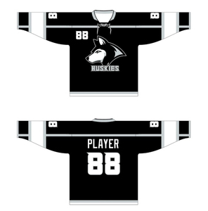 Maillot de hockey sur glace professionnel personnalisé à col en V, imprimé, respirant, à séchage rapide, en tissu antibactérien avec blocs de couleur - Product Image 1