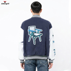 Popular Design Factory Wholesale Plus Size High Quality Long Sleeves Winter Wear <b>Smart</b> Stylish College Baseball <b>jacket</b> for men - Product Image 2
