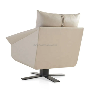 Market Trend Foam & Pocket Powder-Coated Steel Base Upholstered Plywood <b>Shell</b> Fire-Retardant OEM Djenne Swivel Lounge - Product Image 1
