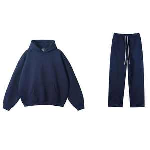 Ensemble de survêtement réversible empilé en polyester 100 % pour l'hiver, style streetwear personnalisé, avec pantalon de survêtement et sweat à capuche vierges pour fabricants - Product Image 2