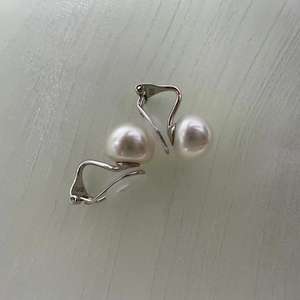 2025 Zhuji Boutique Freshwater Pearl <b>Clip</b>-<b>on</b> <b>Earrings</b> 10-11mm High Plump Seedless Mantou Bead S925 White Fungus Decoration for - Product Image 1