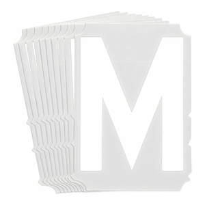 Lettres et chiffres gothiques blancs Brady de 6 pouces à espacement automatique pour l'identification industrielle durable - Product Image 1
