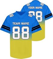 Jersey Tim Sepak Bola Amerika Berkualitas Tinggi, Cetak Sublimasi, Custom, Lengan Pendek, Anti-Bakteri, Bernapas, Cepat Kering