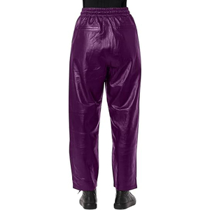 <b>Men</b> <b>Leather</b> Pants Mid Waist Regular Fit Stretch Straight <b>Trousers</b> Casual Streetwear Breathable Eco-Friendly Lightweight Winter - Product Image 2