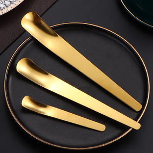 Cuillère à dessert créative à long manche en acier inoxydable 304 de haute qualité, durable, de luxe, écologique, pour mariage, crème glacée et gâteau plat - Product Image 2