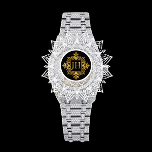 Reloj de Lujo Personalizable para Hombre, Estilo Hip-Hop, con Correa de Acero Inoxidable, Cristal de Zafiro, Esfera de 41 mm, Diamantes Moissanite VVS Premium - Product Image 1