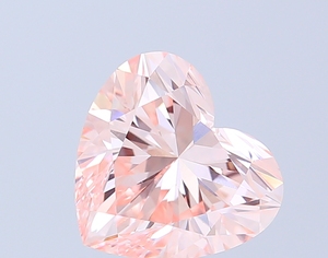 Diamant rose fantaisie de taille cœur, créé en laboratoire, pour la création de bijoux - Product Image 1