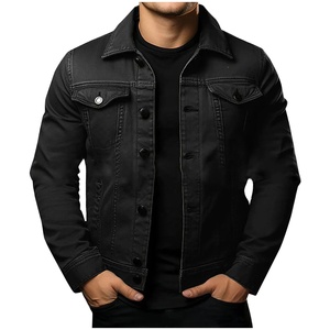 Best Quality Men's <b>Custom</b> <b>Denim</b> <b>Jacket</b> Slim Fit 100% Cotton Solid Color Fashion Style Breathable Washed for Winter - Product Image 4