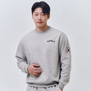 เสื้อสเวตเชิ้ตคอกลมทรงสปอร์ต Korea ROKA ผ้าเฟรนช์เทอร์รี่ แขนยาว พิมพ์ลาย สไตล์ลำลอง ใส่ได้ทั้งชายและหญิง น้ำหนัก 300 กรัม ผลิตจากโพลีเอสเตอร์ 100% แบบเรียบ - Product Image 1
