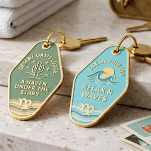 Custom <b>Engraved</b> Metal <b>Keyrings</b> for Hotel Rooms, Marktex - Product Image 1