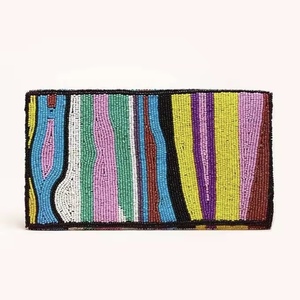 Handmade UGH Beaded Cotton Sports Style Coin Purse Fun Stylish <b>Mini</b> <b>Pouch</b> Coins Cards Essentials Perfect Gift Women Unique Small - Product Image 4