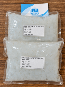 Emma +84 96 896 7817 Crystal-Clear Cubed Agar Nata De Coco Naturally Fermented Coconut <b>Jelly</b> <b>Pudding</b> Vietnam for Bubble Tea - Product Image 1