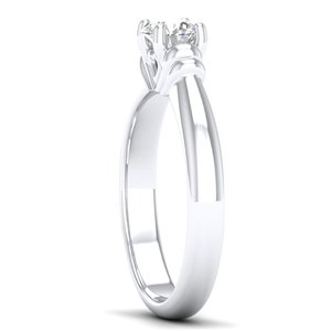 Bague d'éternité REYES au design classique, diamant rond brillant de 0,5 carat, certifiée IGI, or massif 14K 18K, cadeau de mariage, bijoux - Product Image 3