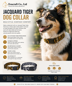 Harnais pour animaux de compagnie de luxe LT Vietnam Série Jacquard, Taille M, Longueurs courantes 1,5-1,8 m, Boucle réglable avec curseur, Nylon/PP/Polyester, Tailles S-XL - Product Image 3