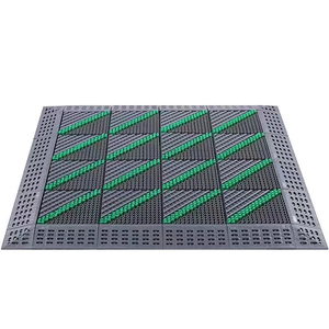 Tapis d'entrée extérieur anti-poussière antidérapant avec drainage en EVA et nylon, tapis de sol à brosses - Product Image 1